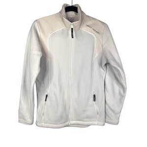 HELLY HANSEN Women's White Full Zip Fleece Jacket Medium
